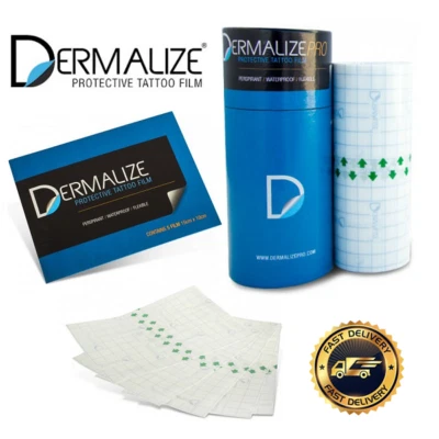 Dermalize Pro Tattoo Aftercare Roll Coverup Film - 5 x15cm sheet pack / 10m Roll