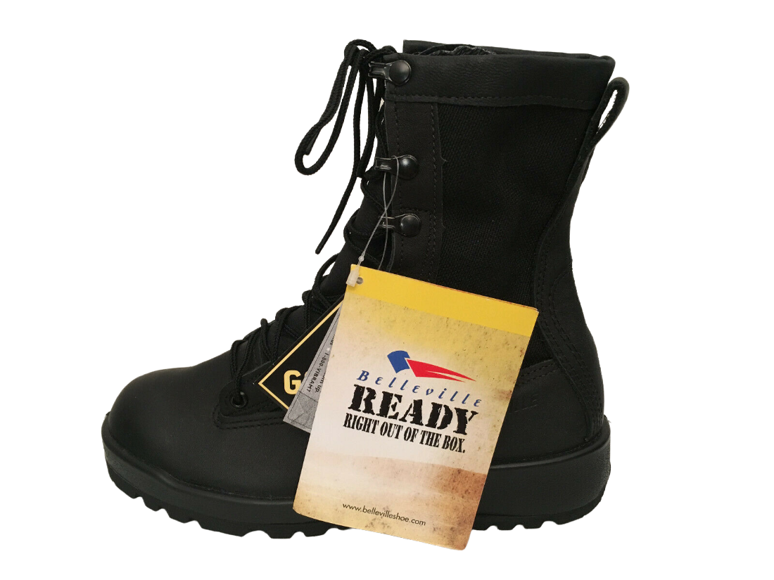 Belleville 700V-F Men's Black Flight/Combat Lace-up Gore-Tex Boots Size 6 W