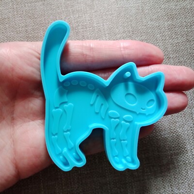 Katze Skelett Form, Halloween gruselige Silikonformen für Resin Bastel Projekte