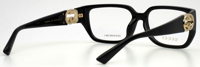 GUCCI GG1694OA 001 Black Womens Rectangle Full Rim Eyeglasses 55