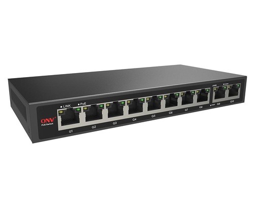 10 Port Gigabit PoE Switch for Cat.5e/6 Ethernet/Cameras Automatic RJ45 ports - Picture 2 of 4