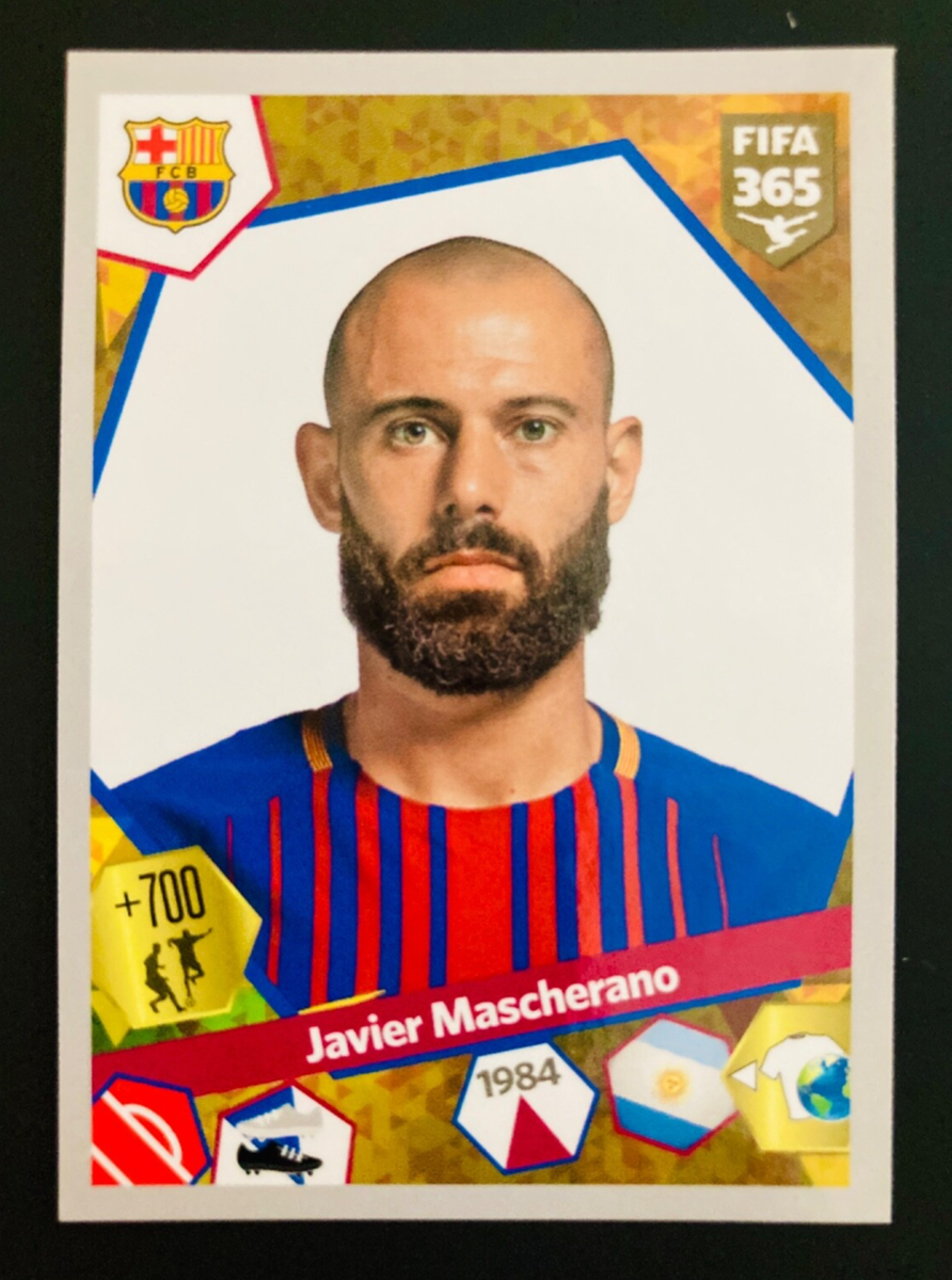2017-18 Panini FIFA 365 # 178 Javier Mascherano Barcelona sticker