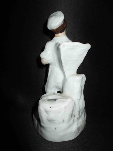 ancien encrier en porcelaine de vieux Paris boulanger avec hotte XIX ème - Picture 4 of 7