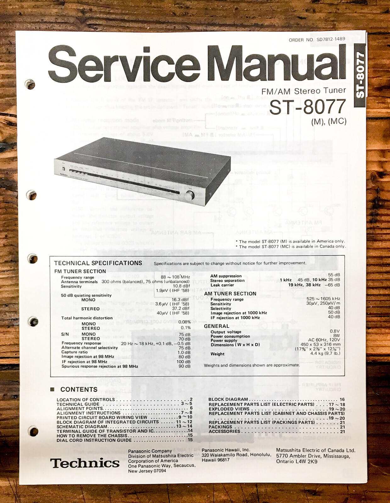 Technics ST-8077 vintage audio equipment - eBay listing photo 4