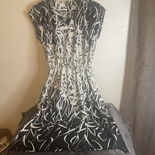 Vintage Jeanne Durell Size 8 Dress Black/White