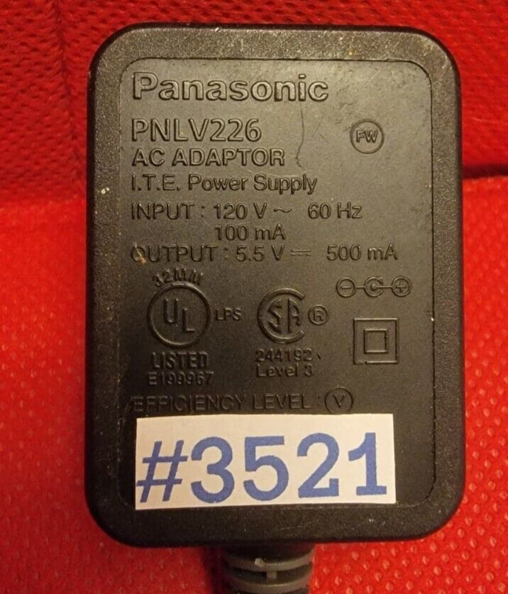 PANASONIC PNLV226 AC ADAPTOR 5.5V 500ma eBay