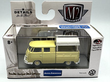 M2 AUTO-THENTICS 1960 VOLKSWAGEN DOUBLE CAB TRUCK USA MODEL, YELLOW, 1:64, NIB