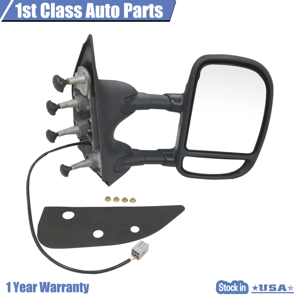 Par de espejos retrovisores plegables eléctricos para camioneta Ford E-350 E-450 Super Duty E-150 09-16 Foto 3 de 4