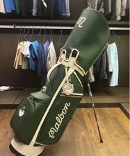 MALBON GOLF Caddy Bag Stand Type green Synthetic Leather / 5-way / 2Hood cover