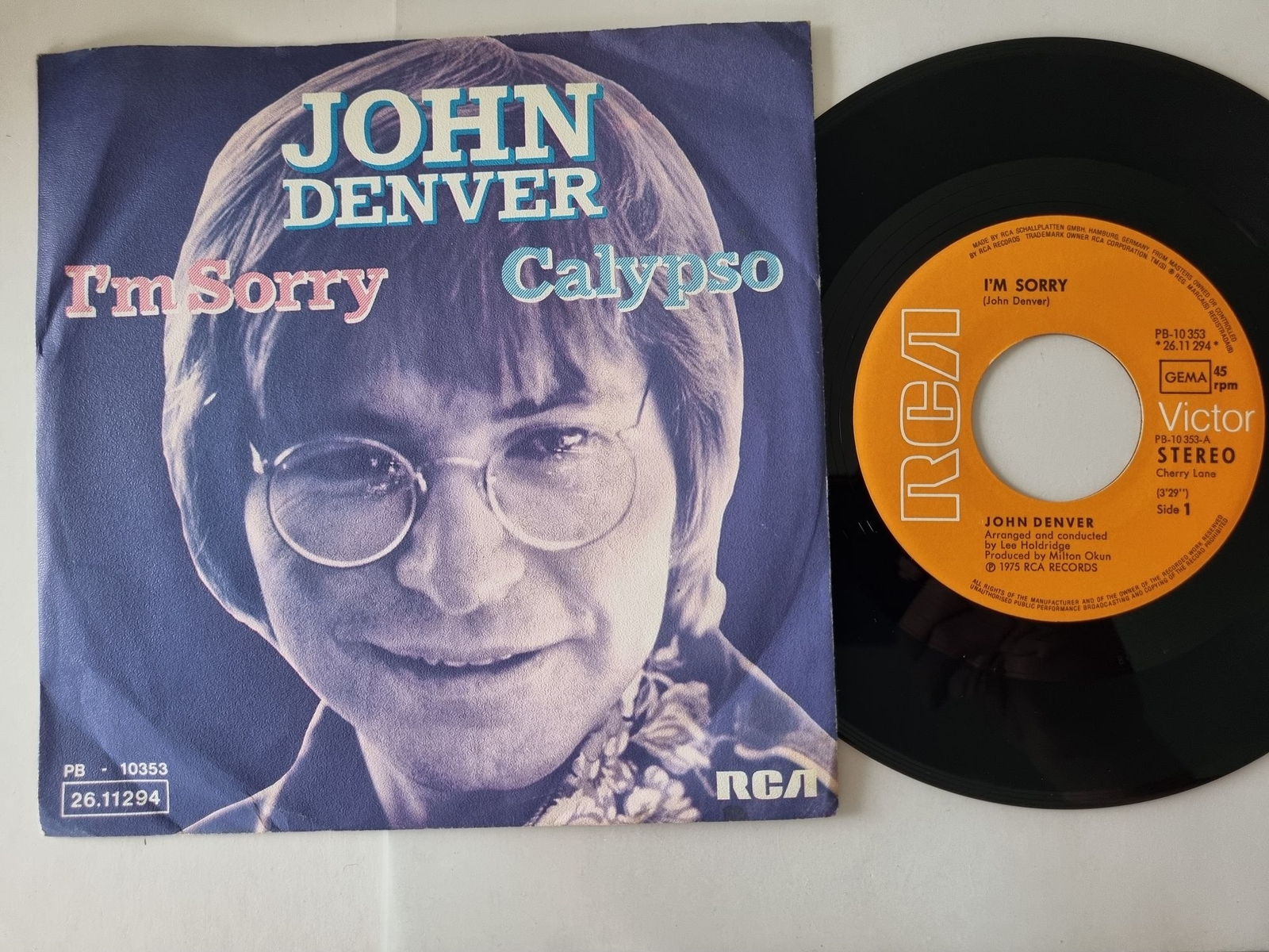 John Denver - I'm sorry 7'' Vinyl Germany