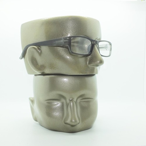 Reading Glasses Low Rise Rectangle Spring Hinge Frame Frosted Matte Gray +1.50 - Picture 2 of 4