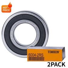  Qty. 2 TIMKEN 6004-2RS High Quality Two Side Sealed Ball Bearings 20X42X12MM