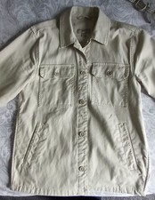 NEXT Men's Beige Twill Jacket S (36-38in) Button-Up Pockets Short Length