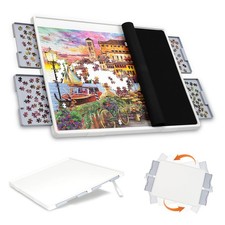 1500 Pieces 2-in-1 Tilting  Rotating Puzzle Board with Drawers and Cover, 35...