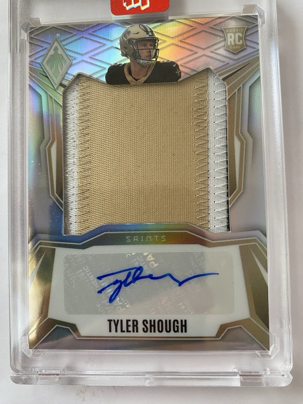 2025 Panini Phoenix Tyler Shough Rookie Patch Auto 078 /149 Saints