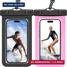 Waterproof Phone Pouch -2 Pack IPX8 Universal Waterproof Case Dry Bag Phone Prot