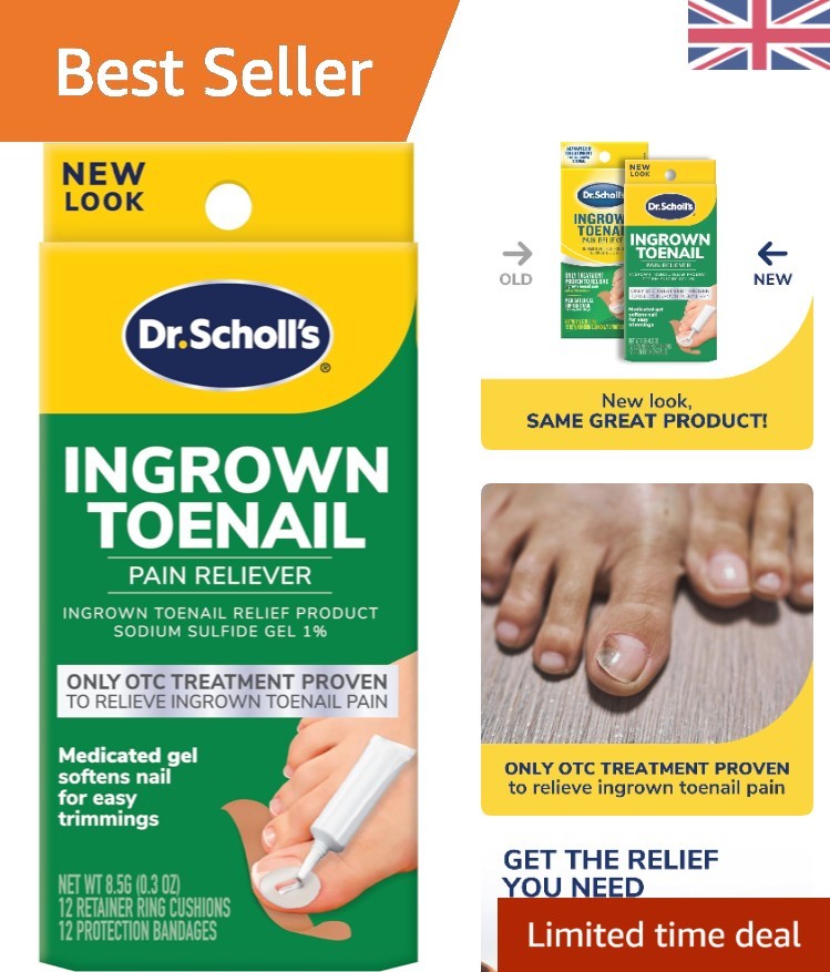 Doctor Recommended Ingrown Toenail Pain Reliever with Gel & Cushioning Rings