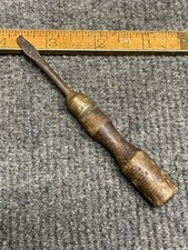 Vintage Miller Falls 1-1/2&rdquo; Wooden Handle Slotted Screwdriver USA