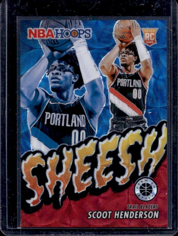 2023-24 Panini Hoops Premium Stock Scoot Henderson Sheesh RC Red Prizm #/88