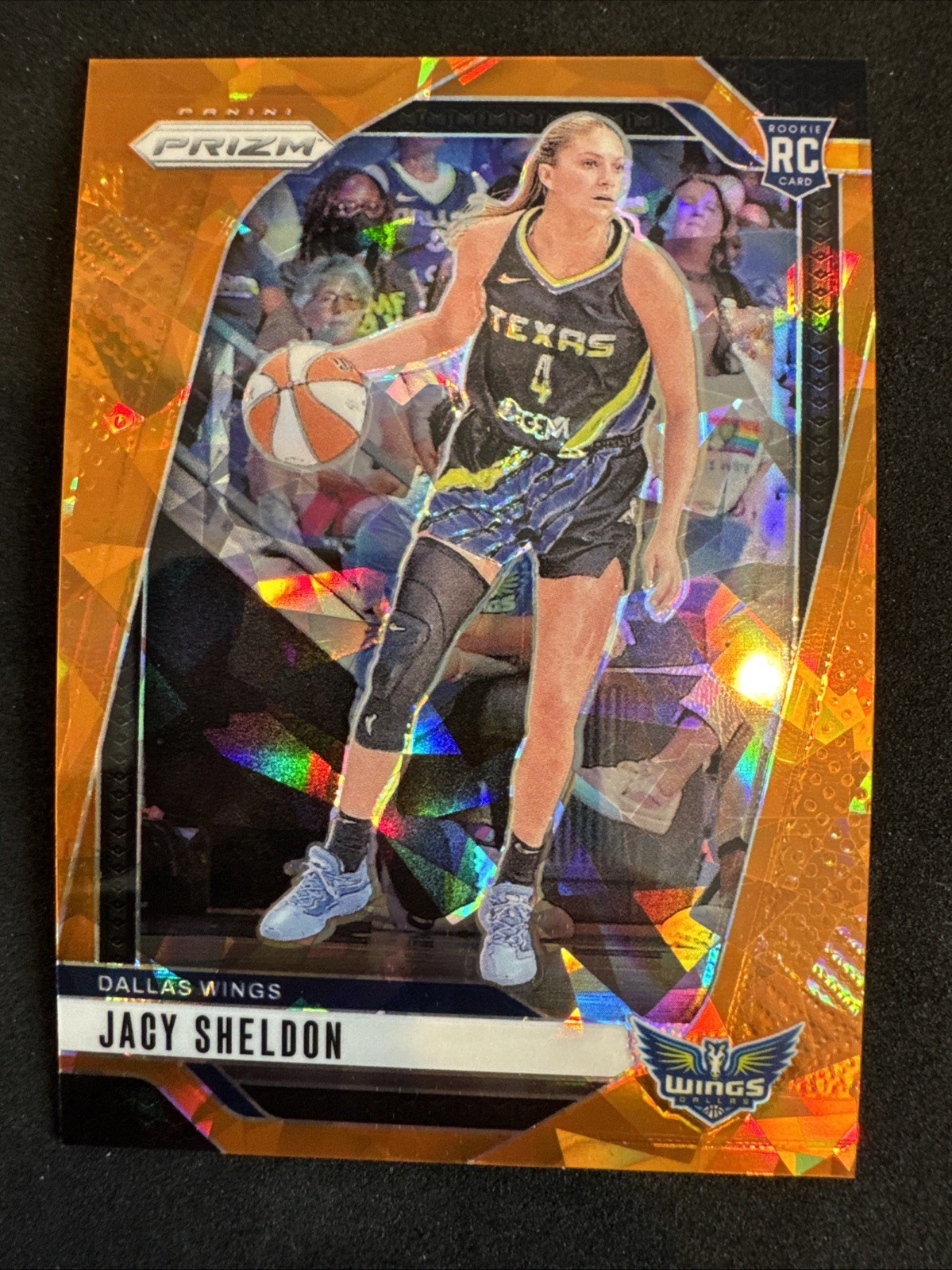 2024 Panini Prizm WNBA - Jacy Sheldon #4 Orange Ice Prizm (RC)