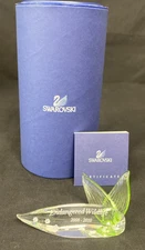 Swarovski 2008 SCS Endangered Wildlife Plaque W/ Box & COA (Green Bamboo Leaves)