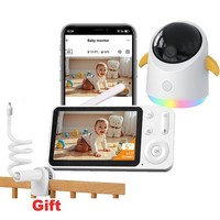 5 Inch Smart Video Baby Monitor with 3MP Camera App&Monitor Control Night Vision