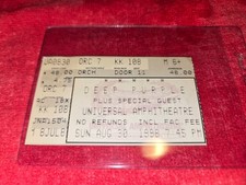 VINTAGE ORIGINAL CONCERT TICKET STUB DEEP PURPLE AUG 30 1998 UNIVERSAL AMPH