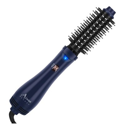 All-in-One Hair Dryer Brush with 3 Heat Settings - Elegant Prussian Blue Design