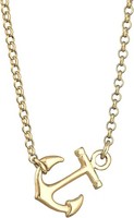 925 Sterling Silber Goldplattiert Anker 45Cm Geschenk Kette