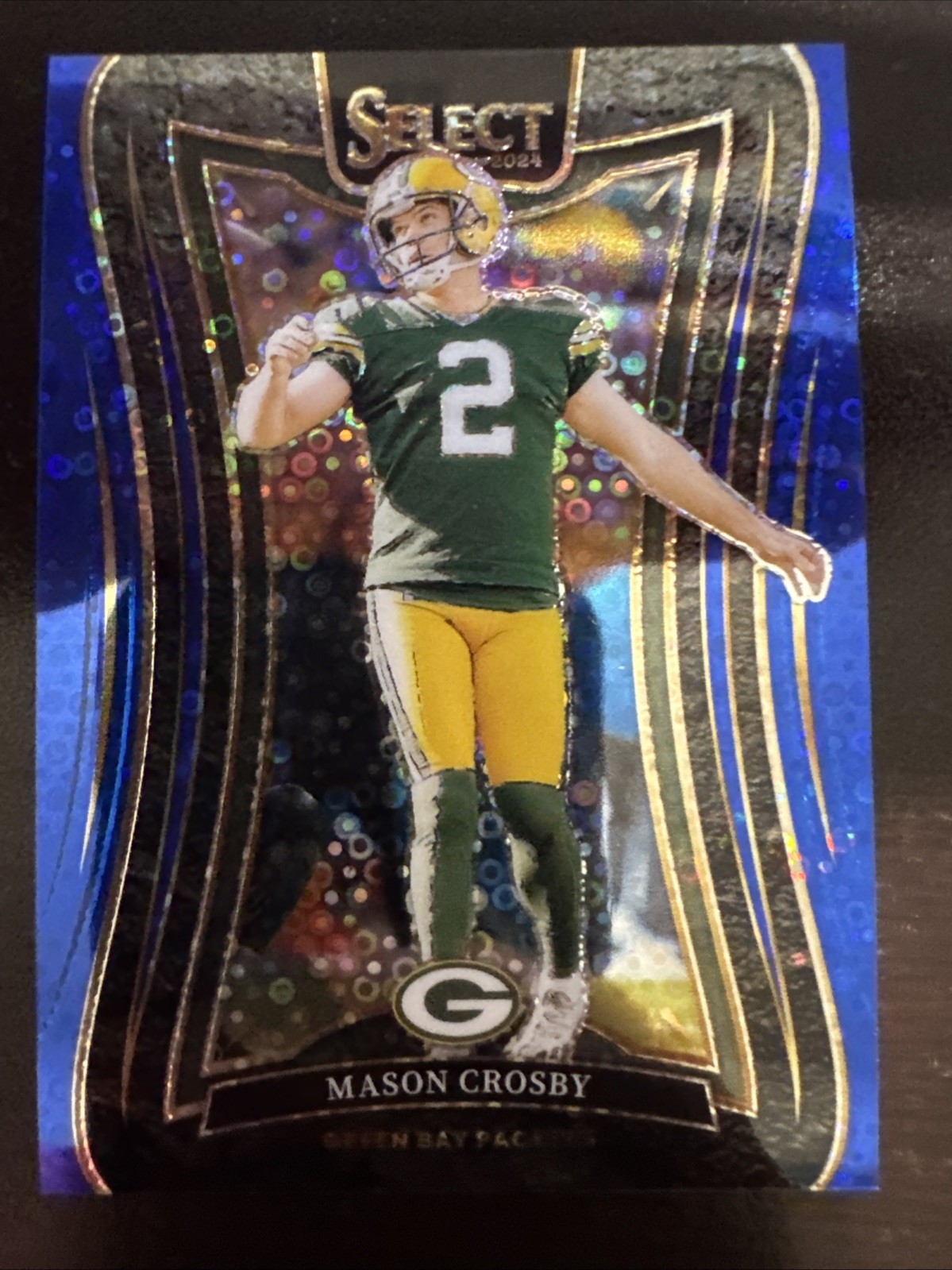 2024 Panini Select Suite Level Blue Disco Prizm /25 Mason Crosby #363