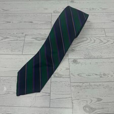 Polo Ralph Lauren Mens Silk Tie Green Navy Blue Purple Gold Striped Regimental