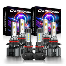 6x LED headlight Hi/Lo Fog Light FOR 2003-2006 Chevy Silverado 1500 2500 3500 HD
