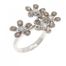 Authentic 750WG Flower Diamond Ring 0.20CT 260-006-964-9349