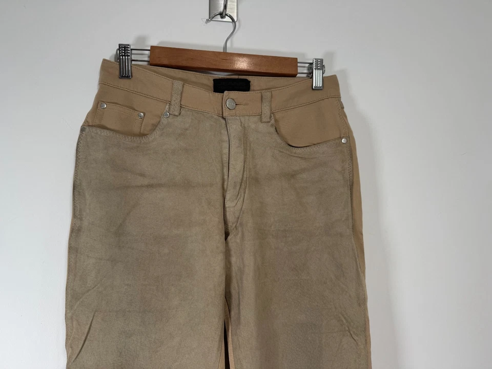 Votre Nom Jeans Womens Size UK 12 Beige Suede Leather Detail Western Pants - Image 2 of 4