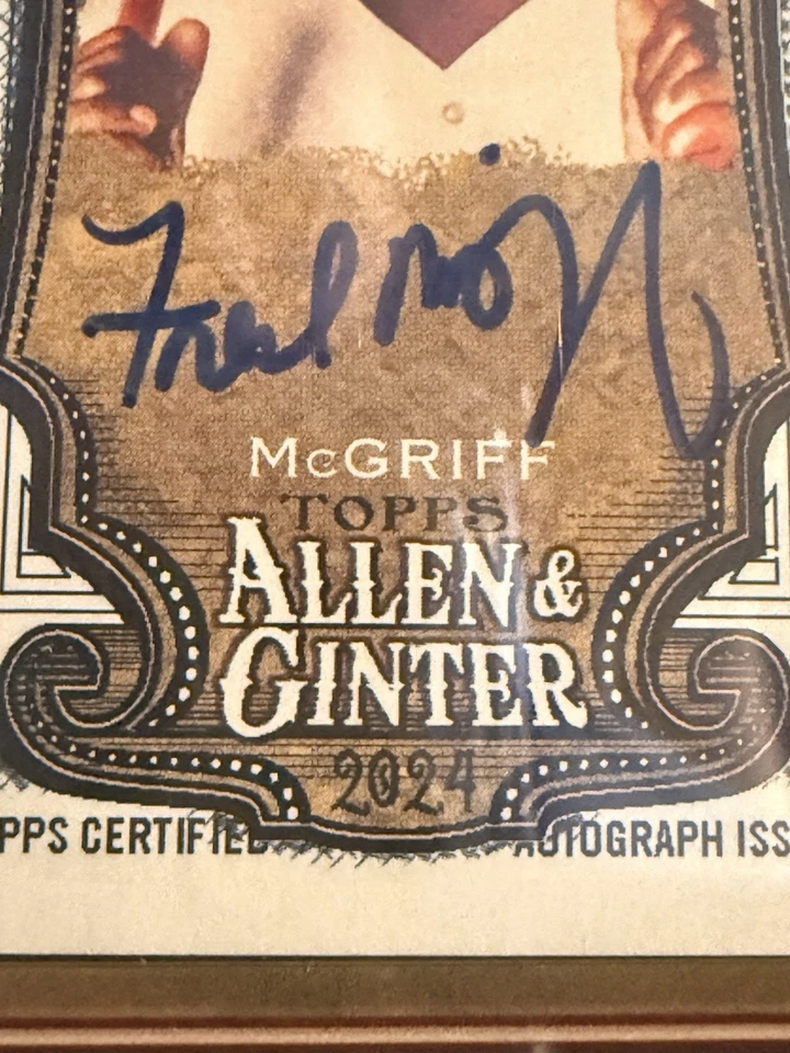 2024 TOPPS ALLEN & GINTER MINI FRAMED AUTOGRAPH #MA-FM FRED MCGRIFF AU HOF - Image 4 of 4
