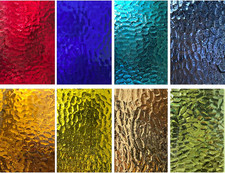 8 Sheets Transparent Stained Glass Sheets, 4X6 Inch Mosaics Glass Pieces for Art