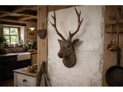 Stag Head Wall Mounted Animal Head Deer ornament Country Décor