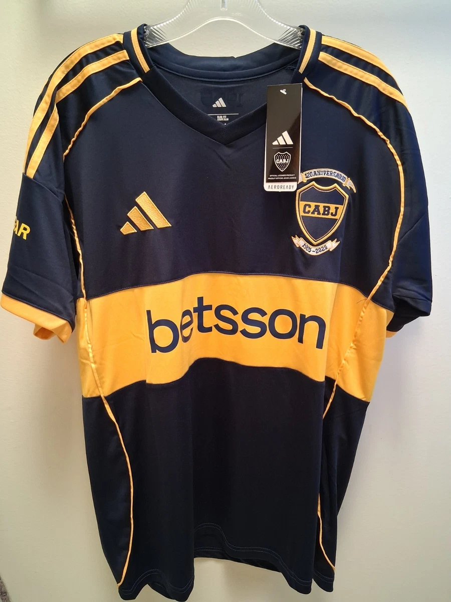  CABJ シャツ XL ネイビー/イエロー Boca Juniors Yellow International Club Soccer Fan Jerseys for sale