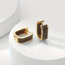 Women's Luxury Black Studs Earrings Fashion Jewellery