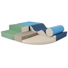 6-in-1 Foam Playset for Kids, Soft Climb & Crawl Indoor Playground