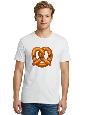 Twisted-Pretzels Mens Graphic Tee, 100% Cotton, Casual Summer Wear