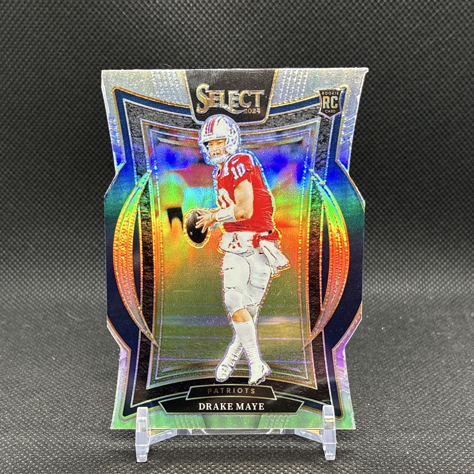 2024 Panini Select - Concourse Drake Maye #27 Silver Prizm Die-Cut (RC)