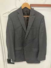 Lauren Ralph Lauren Men's 100 Wool 2-Button Blazer, Gray, 40L