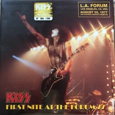 Kiss First Nite at the Forum 77 2 LP yellow V...