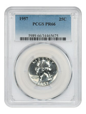 1957 25C PCGS PR66 - Washington Quarter
