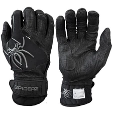 Spiderz 2025 PRO PREMIER Adult Baseball Batting Gloves - Black/Graphite - Small