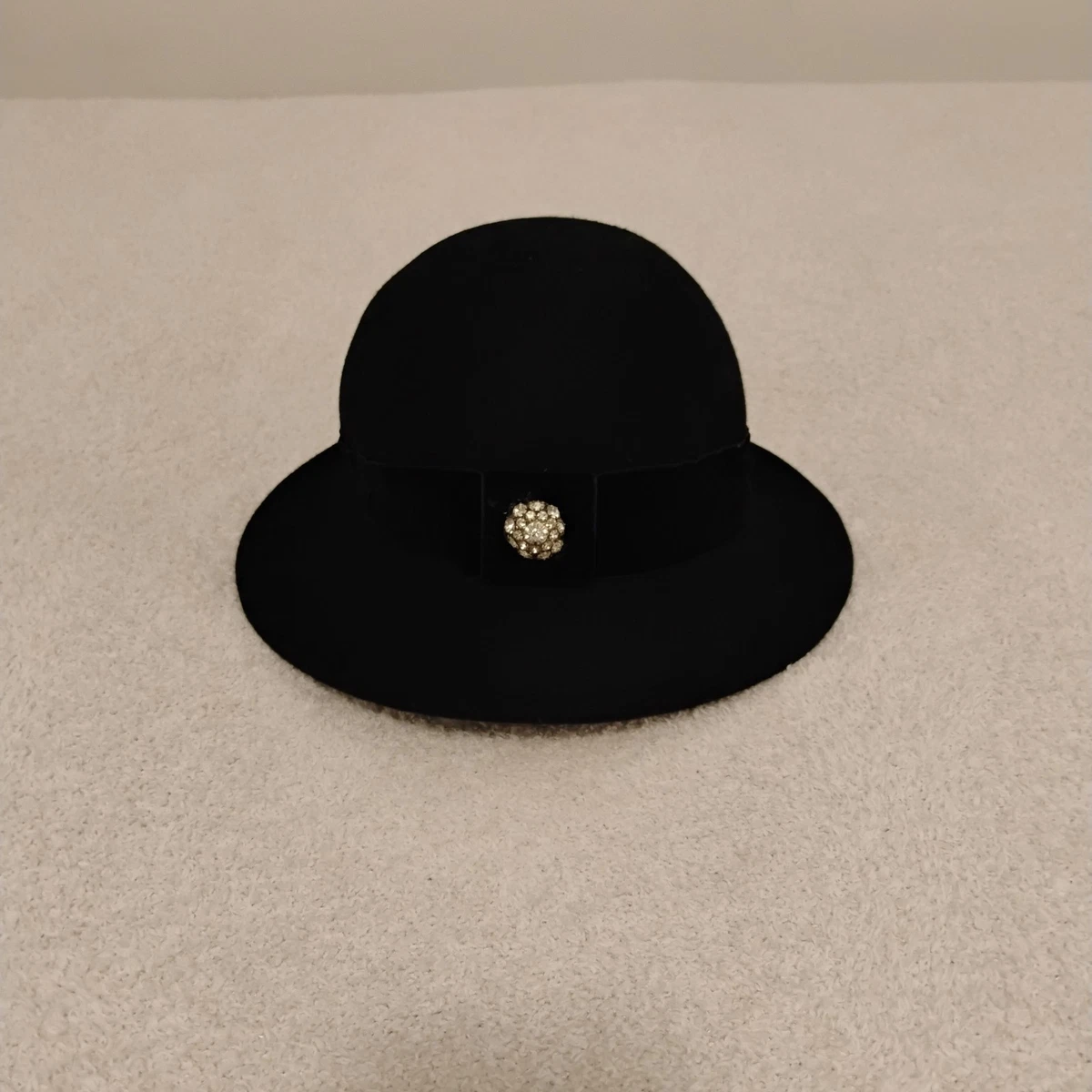 VTG Scala 100% Wool‎ Womens Cloche Hat Rose Bandana Black Old Money 80s Scala Cloche Hats for Women for sale | eBay main image 4