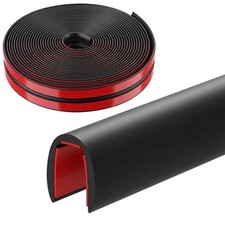Joyfolk 1/8 Inch Rubber Edge Trim 20ft Self-Adhesive U 20ft，1/8 Inch, Black