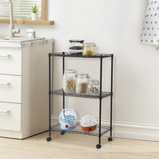 Hot Sale Chrome 3-Tier Shelving All-Purpose Utility Cart ---
