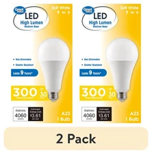 (2 pack)  High Output A23 LED Light Bulb, 30-Watt (300W Equivalent)